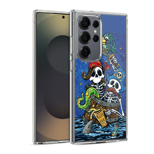 David Lozeau Colourful Art Pirate Couple Soft Gel Case for Samsung Galaxy S25 Ultra & MagSafe