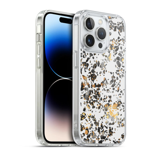 Elisabeth Fredriksson Sparkles Gold Speckled Terrazzo Soft Gel Case for Apple iPhone 13 Pro & MagSafe