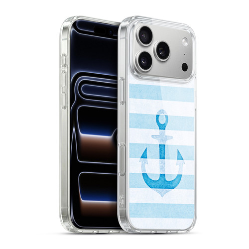 Monika Strigel Vintage Anchors Blue Soft Gel Case for Apple iPhone 17 Pro Max