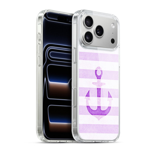 Monika Strigel Vintage Anchors Lavender Soft Gel Case for Apple iPhone 17 Pro Max