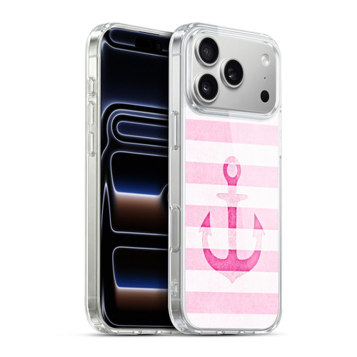 Monika Strigel Vintage Anchors Pink Soft Gel Case for Apple iPhone 17 Pro Max