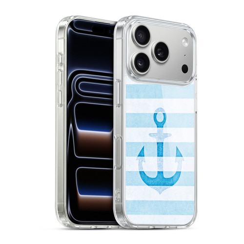 Monika Strigel Vintage Anchors Blue Soft Gel Case for Apple iPhone 17 Pro