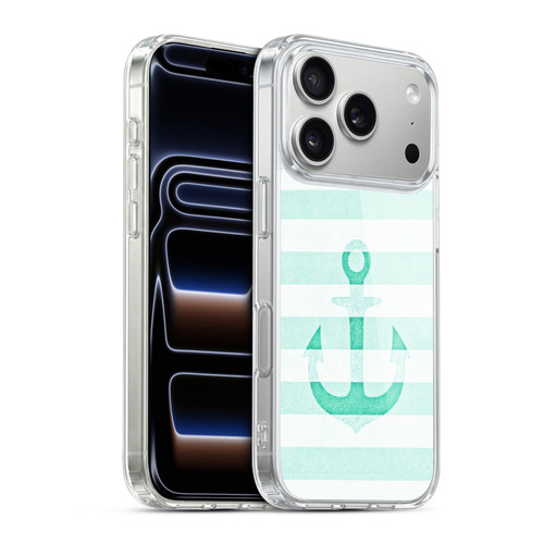 Monika Strigel Vintage Anchors Mint Soft Gel Case for Apple iPhone 17 Pro