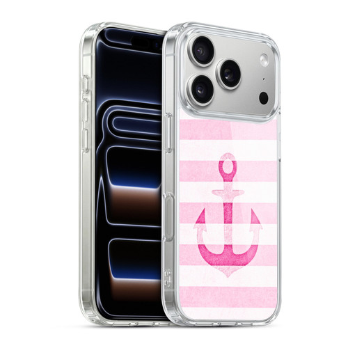 Monika Strigel Vintage Anchors Pink Soft Gel Case for Apple iPhone 17 Pro