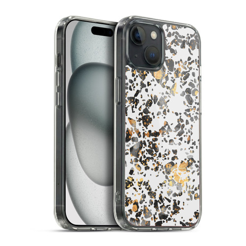 Elisabeth Fredriksson Sparkles Gold Speckled Terrazzo Soft Gel Case for Apple iPhone 15 Plus & MagSafe