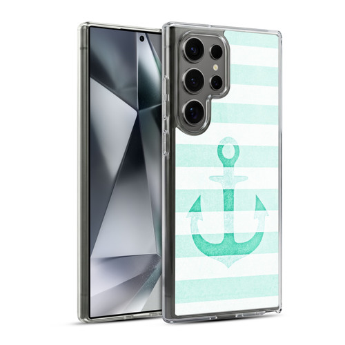 Monika Strigel Vintage Anchors Mint Soft Gel Case for Samsung Galaxy S24 Ultra 5G & MagSafe