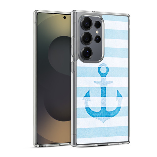 Monika Strigel Vintage Anchors Blue Soft Gel Case for Samsung Galaxy S25 Ultra & MagSafe