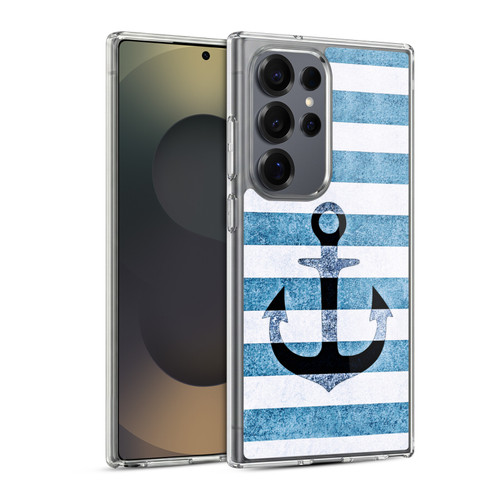 Monika Strigel Vintage Anchors Indigo Soft Gel Case for Samsung Galaxy S25 Ultra & MagSafe