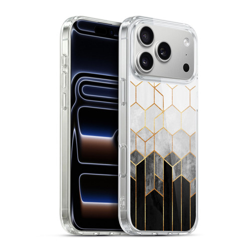 Elisabeth Fredriksson Sparkles Charcoal Hexagons Soft Gel Case for Apple iPhone 17 Pro Max