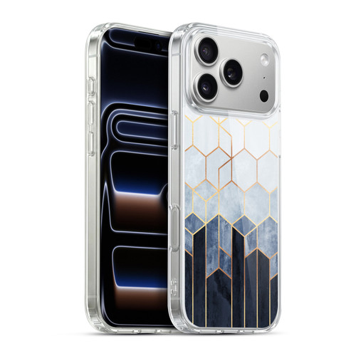 Elisabeth Fredriksson Sparkles Soft Blue Hexagons Soft Gel Case for Apple iPhone 17 Pro Max