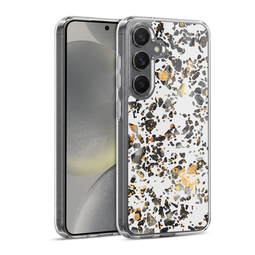 Elisabeth Fredriksson Sparkles Gold Speckled Terrazzo Soft Gel Case for Samsung Galaxy S24 5G & MagSafe