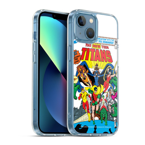 Justice League DC Comics Teen Titans Comic Art New #1 Group Soft Gel Case for Apple iPhone 13 Mini & MagSafe