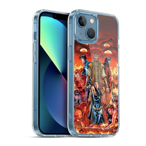 Justice League DC Comics Teen Titans Comic Art #4 Sons Of Trigon Soft Gel Case for Apple iPhone 13 Mini & MagSafe