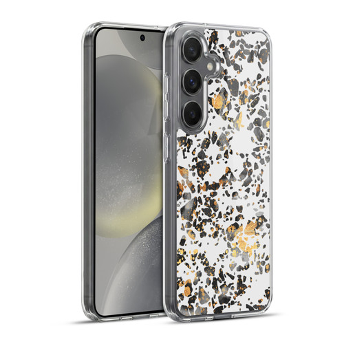 Elisabeth Fredriksson Sparkles Gold Speckled Terrazzo Soft Gel Case for Samsung Galaxy S24+ 5G & MagSafe