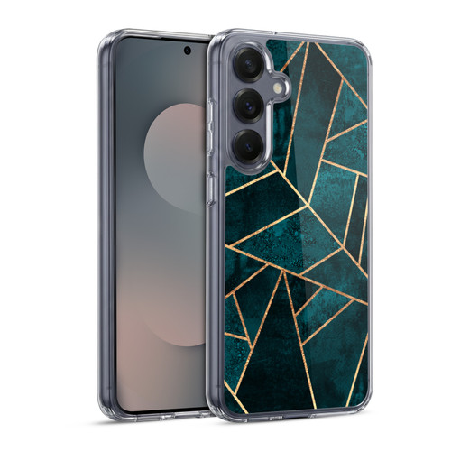 Elisabeth Fredriksson Sparkles Deep Teal Stone Soft Gel Case for Samsung Galaxy S25 & MagSafe