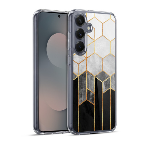 Elisabeth Fredriksson Sparkles Charcoal Hexagons Soft Gel Case for Samsung Galaxy S25+ & MagSafe