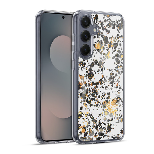 Elisabeth Fredriksson Sparkles Gold Speckled Terrazzo Soft Gel Case for Samsung Galaxy S25+ & MagSafe