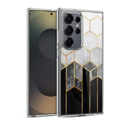 Elisabeth Fredriksson Sparkles Charcoal Hexagons Soft Gel Case for Samsung Galaxy S25 Ultra & MagSafe