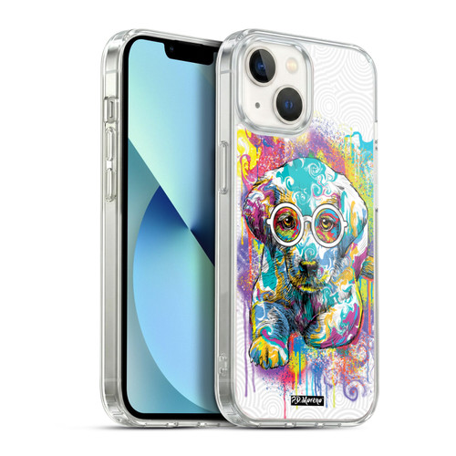 P.D. Moreno Drip Art Cats And Dogs Dog Colourful Soft Gel Case for Apple iPhone 13