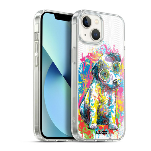 P.D. Moreno Drip Art Cats And Dogs Dog Pose Soft Gel Case for Apple iPhone 13