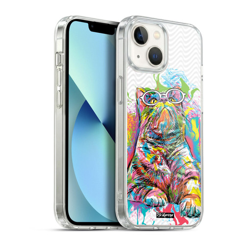 P.D. Moreno Drip Art Cats And Dogs Kitten Up Soft Gel Case for Apple iPhone 13