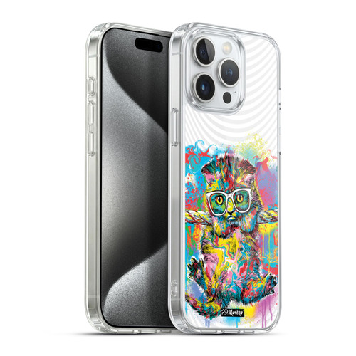P.D. Moreno Drip Art Cats And Dogs Kitten Hang Soft Gel Case for Apple iPhone 15 Pro Max & MagSafe