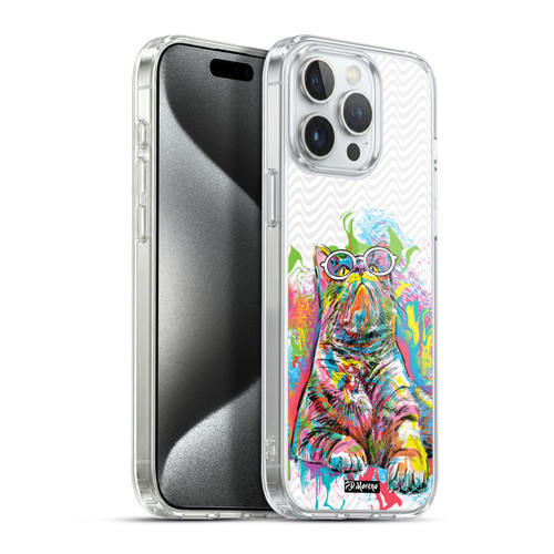 P.D. Moreno Drip Art Cats And Dogs Kitten Up Soft Gel Case for Apple iPhone 15 Pro Max & MagSafe