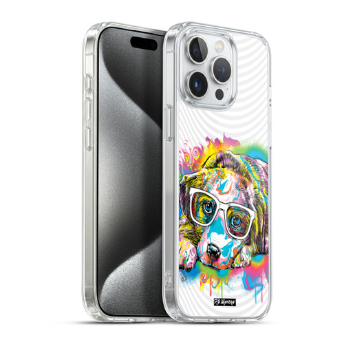 P.D. Moreno Drip Art Cats And Dogs Labrador Soft Gel Case for Apple iPhone 15 Pro Max & MagSafe