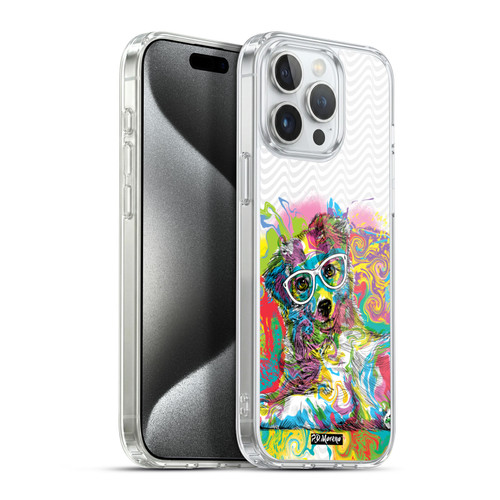 P.D. Moreno Drip Art Cats And Dogs Sunglasses Soft Gel Case for Apple iPhone 15 Pro Max & MagSafe