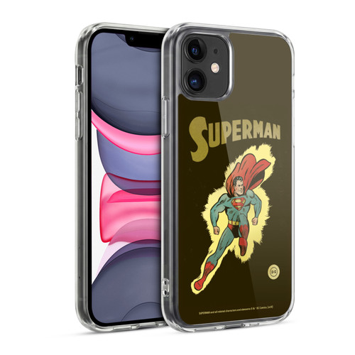 Superman DC Comics Vintage Fashion Comic Soft Gel Case for Apple iPhone 11