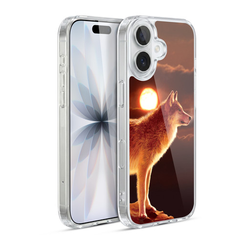 Vincent Hie Animals Sunset Wolf Soft Gel Case for Apple iPhone 17