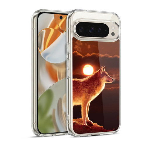Vincent Hie Animals Sunset Wolf Soft Gel Case for Google Pixel 9 / Pixel 9 Pro