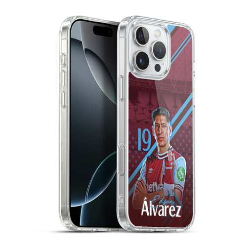West Ham United FC 2024/25 First Team Edson Álvarez Soft Gel Case for Apple iPhone 16 Pro Max & MagSafe