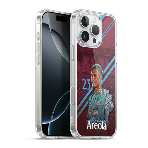 West Ham United FC 2024/25 First Team Alphonse Areola Soft Gel Case for Apple iPhone 16 Pro Max & MagSafe