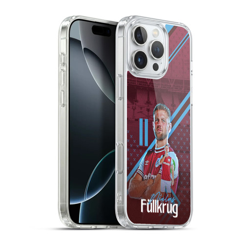 West Ham United FC 2024/25 First Team Niclas Füllkrug Soft Gel Case for Apple iPhone 16 Pro Max & MagSafe