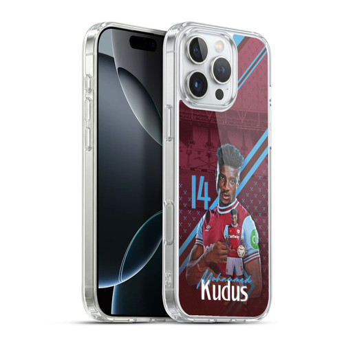West Ham United FC 2024/25 First Team Mohammed Kudus Soft Gel Case for Apple iPhone 16 Pro Max & MagSafe