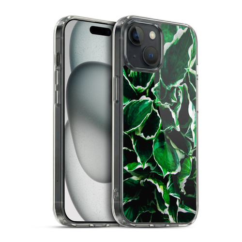 PLdesign Flowers And Leaves Hosta Undulata Albomarginata Soft Gel Case for Apple iPhone 15 & MagSafe