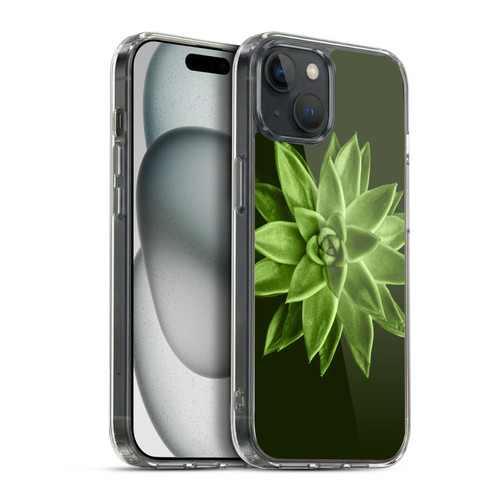 PLdesign Flowers And Leaves Echeveria Agavoides Soft Gel Case for Apple iPhone 15 Plus & MagSafe