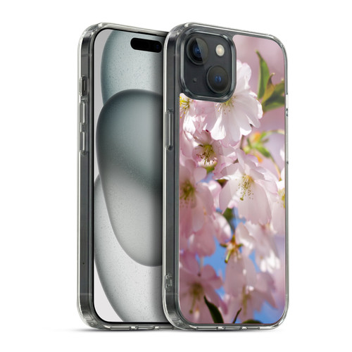 PLdesign Flowers And Leaves Spring Blossom Soft Gel Case for Apple iPhone 15 Plus & MagSafe