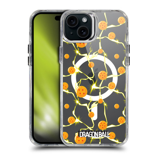 Dragon Ball Iconic Graphics Dragon Balls Pattern SHOCKPROOF BUMPER CASE COMPATIBLE WITH Apple iPhone 15 Plus & MAGSAFE