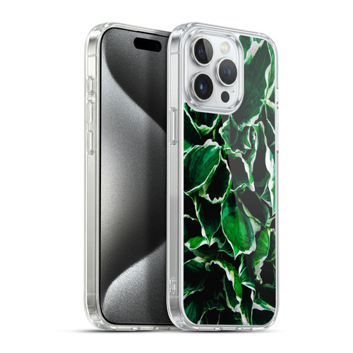PLdesign Flowers And Leaves Hosta Undulata Albomarginata Soft Gel Case for Apple iPhone 15 Pro Max & MagSafe