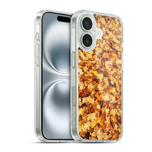 PLdesign Flowers And Leaves Fall Maple Soft Gel Case for Apple iPhone 16 & MagSafe