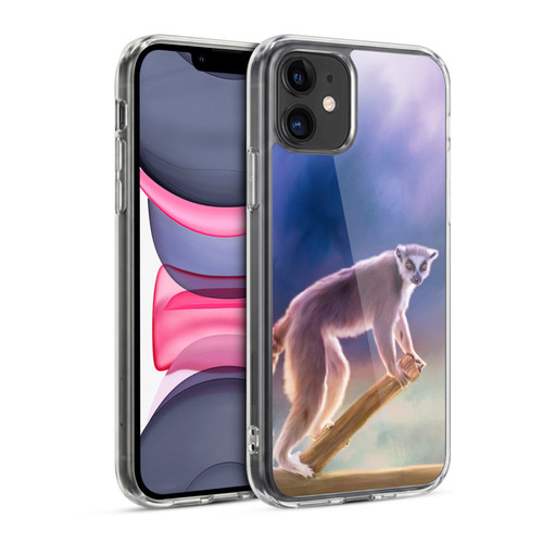 Simone Gatterwe Assorted Designs Ring-Tailed Lemur Soft Gel Case for Apple iPhone 11