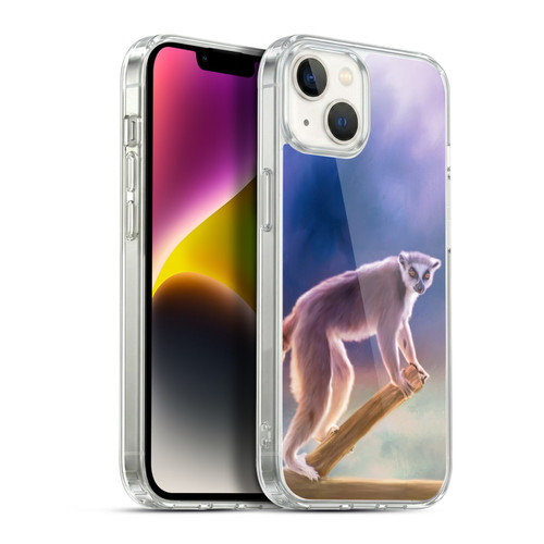 Simone Gatterwe Assorted Designs Ring-Tailed Lemur Soft Gel Case for Apple iPhone 14 Plus & MagSafe