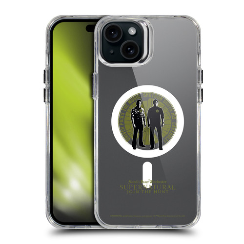 Supernatural Character Art Sam & Dean Winchester SHOCKPROOF BUMPER CASE COMPATIBLE WITH Apple iPhone 15 Plus & MAGSAFE