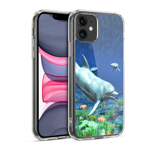 Simone Gatterwe Dolphins Underwater Soft Gel Case for Apple iPhone 11