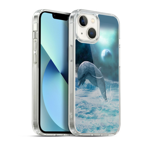 Simone Gatterwe Dolphins Freedom Soft Gel Case for Apple iPhone 13