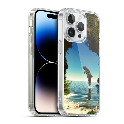 Simone Gatterwe Dolphins Hidden Cave Soft Gel Case for Apple iPhone 13 Pro & MagSafe