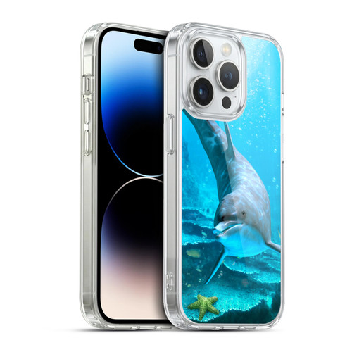 Simone Gatterwe Dolphins Seeking Starfish Soft Gel Case for Apple iPhone 13 Pro & MagSafe