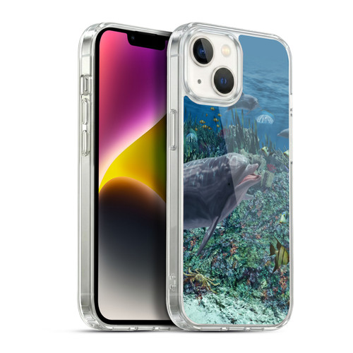 Simone Gatterwe Dolphins Reef Play Soft Gel Case for Apple iPhone 14